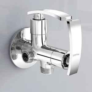 Plantex Brass 2 Way Chrome Angle Valve Tap/Angle Cocke for Bathroom with Teflon Tap, ZUR-1506