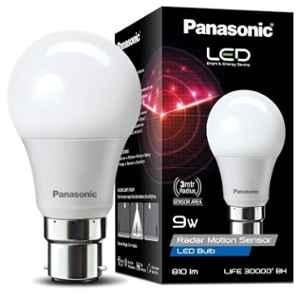 Panasonic 9W B22D White Motion Sensor LED Bulb for Home