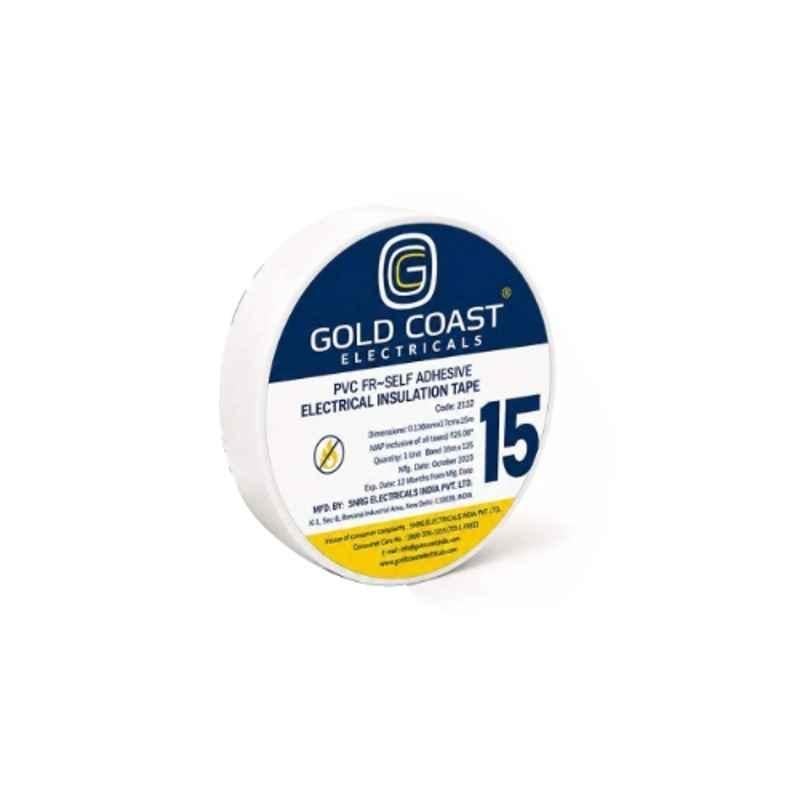 Gold Coast 15m White PVC Electrical Tape, 2192-WH