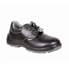 Zain Safety S1-SR Hammer Genuine Leather Steel Toe Black Safety Shoes, Size: 6