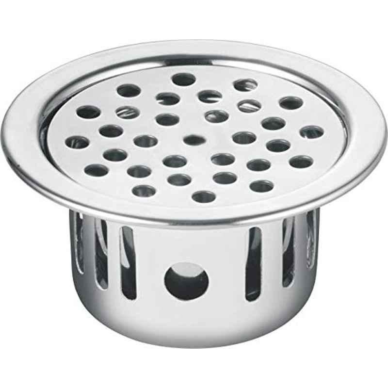 Oleanna CT-101 Stainless Steel Silver Chrome Finish Anti Cockroach Trap Round Floor Drain