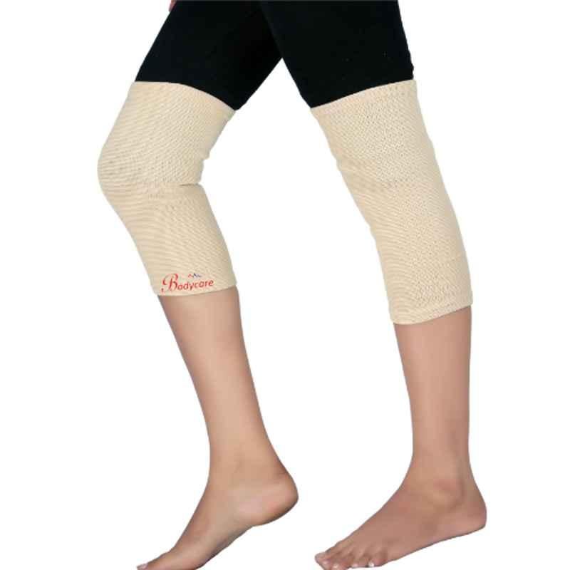 Bodycare Cotton & Elastic Beige Tubular knee Support, RP-3501, Size: M