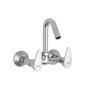 ZAP Brezza 2132 Brass Chrome Finish Wall Mixer with 360 Deg Swivel Spout