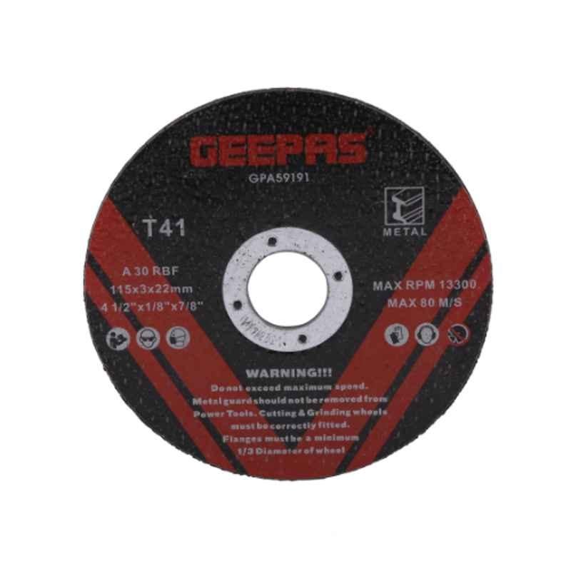 Geepas 115x3x22.2mm Professional Metal Cutting Disc, GPA59191