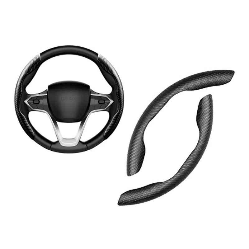 Carizo 2 Pcs CI94765 Steering Wheel Cover Set for Hyundai Grand i10 Nios (Type-2) 2023 Onwards