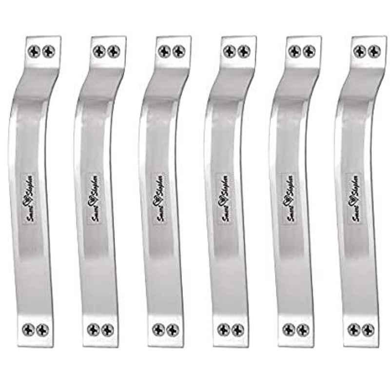 Smart Shophar 6 inch Stainless Steel Silver Orion Cabinet Handle, SHA40CH-ORIO-SL06-P6 (Pack of 6)