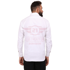 Club Twenty One Workwear Oxfort Pro Cotton White Safety Shirt, 5012, Size: XL