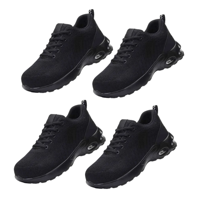 SPIEZ Rubber Steel Toe Black Premium Safety Shoes, Size: 9 (Pack of 4)