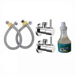 Fastgear Turbo Stainless Steel Silver Chrome Finish Bathroom Faucet Set, FG1049