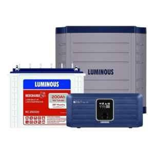 Luminous Zolt 1100 V2 900VA 12V Pure Sine Wave Inverter & Red Charge RC25000 200Ah Tall Tubular Battery with Trolley Combo