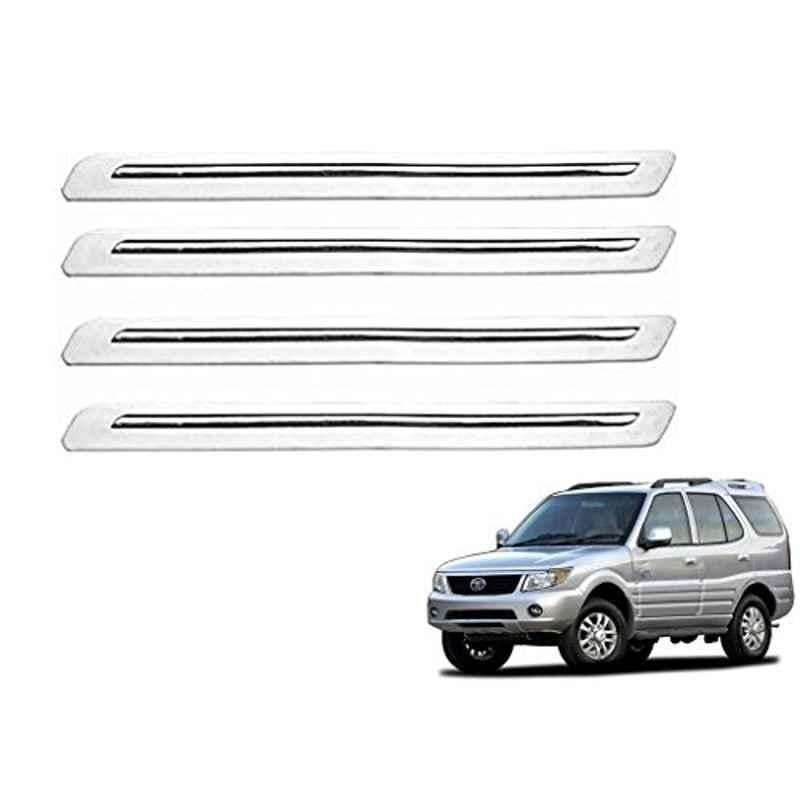 Kozdiko 4 Pcs White Car Bumper Protector Set for Tata Safari