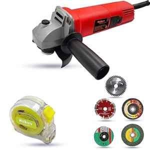 Walkers 800W 4 inch Angle Grinder with 5 Pcs Wheel & Measuring Tape, WKCB480
