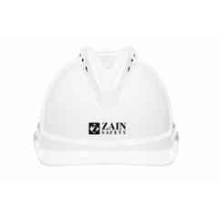 Zain Safety Titan Elite-5001 HDPE White Head Foam Ventilated Safety Helmet with Wheel Ratchet Adjustment