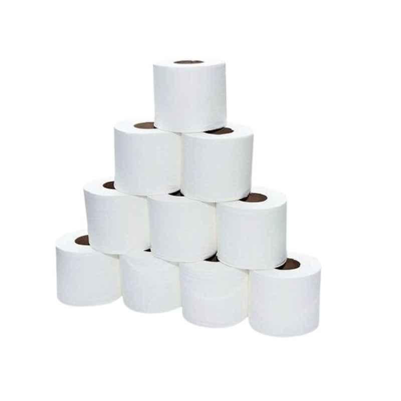 Fine Unprinted Toilet Tissue Paper, 200 Sheets, 2 Ply, 10 Roll/Pack