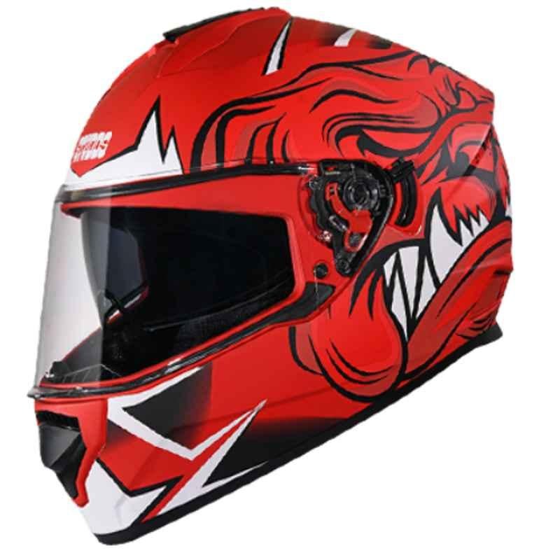 Studds Drifter D1 Matt Red N2 Full Face Motorcycle Helmet, Size: L