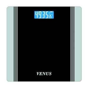 Venus 180kg Tempered Glass Silver Electronic Digital Body Weight Machine with LCD Display, EPS-1199