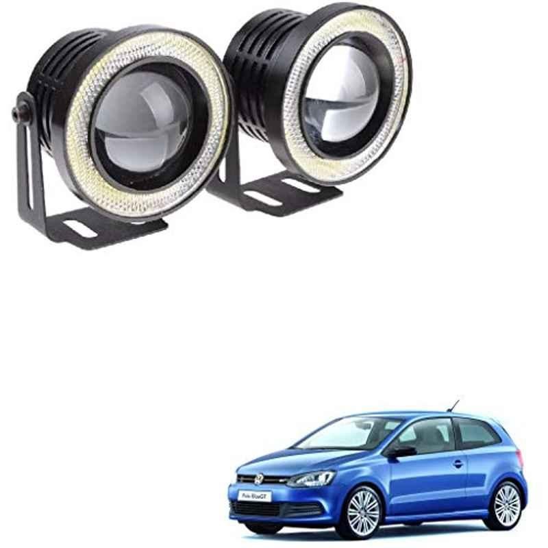 Kozdiko 2 Pcs 15W 3.5 inch High Power White LED Projector COB Fog Light Set with White Angel Eye Ring for Polo GT, koz_72528