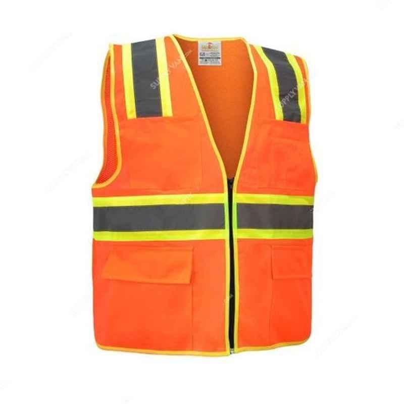 Empiral Sparkle E108083002 100% Polyester Orange Safety Vest, Size: M