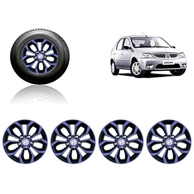 Auto Pearl 4 Pcs 14 inch ABS Violet & Black Car Wheel Cover Set for Renault Logan