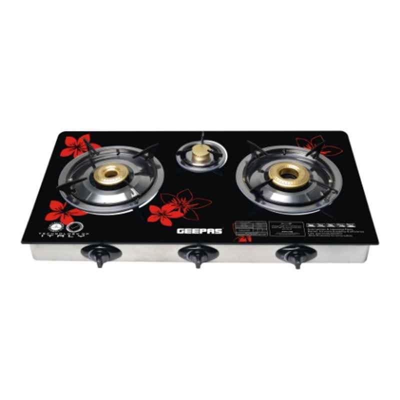 Geepas Stainless Steel & Cast Iron 3 Burner Gas Hob, GK6759