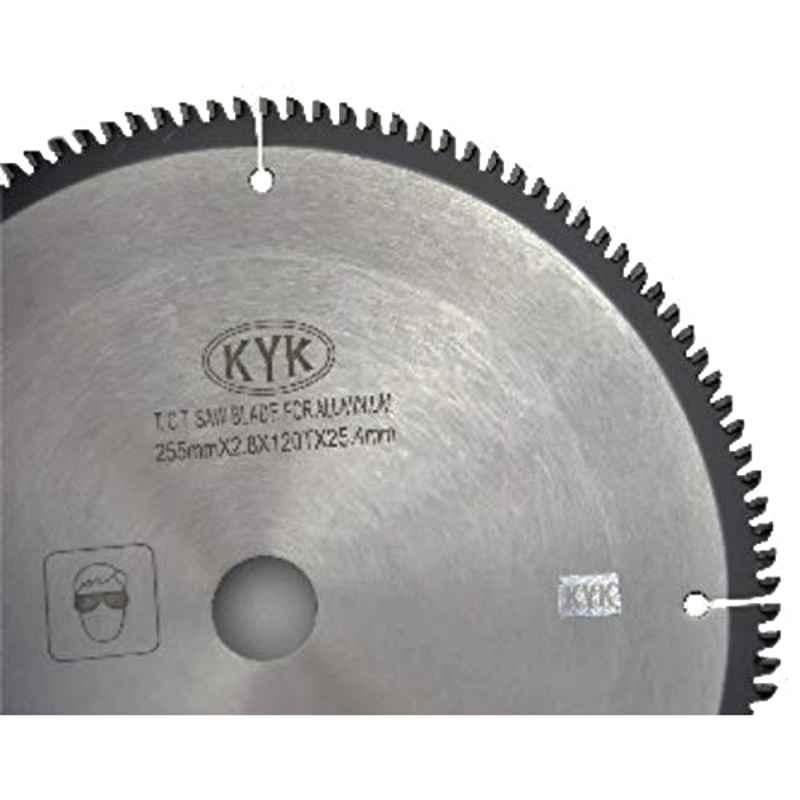 KYK 2.5mm Alloy Steel Silver Carbide Tipped Circular Saw for Aluminium Cutting, Size: 14 inchx120T
