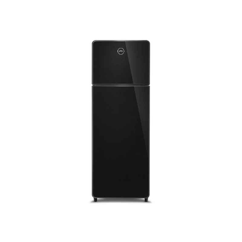 Godrej Eon Crystal 244 Litre 2 Star Onyx Black Double Door Refrigerator, RT EONCRYSTAL 280BN RI OB