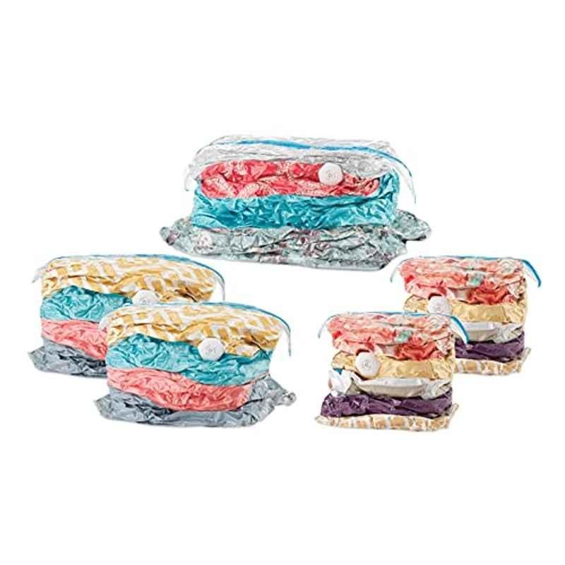 Whitmor 5Pcs Plastic Clear Spacemaker Vacuum Cube Set, 6115-7110-CB