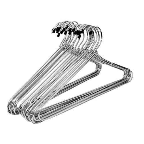 Stainless Steel Heavy Duty Metal Hangers - 12-Pack