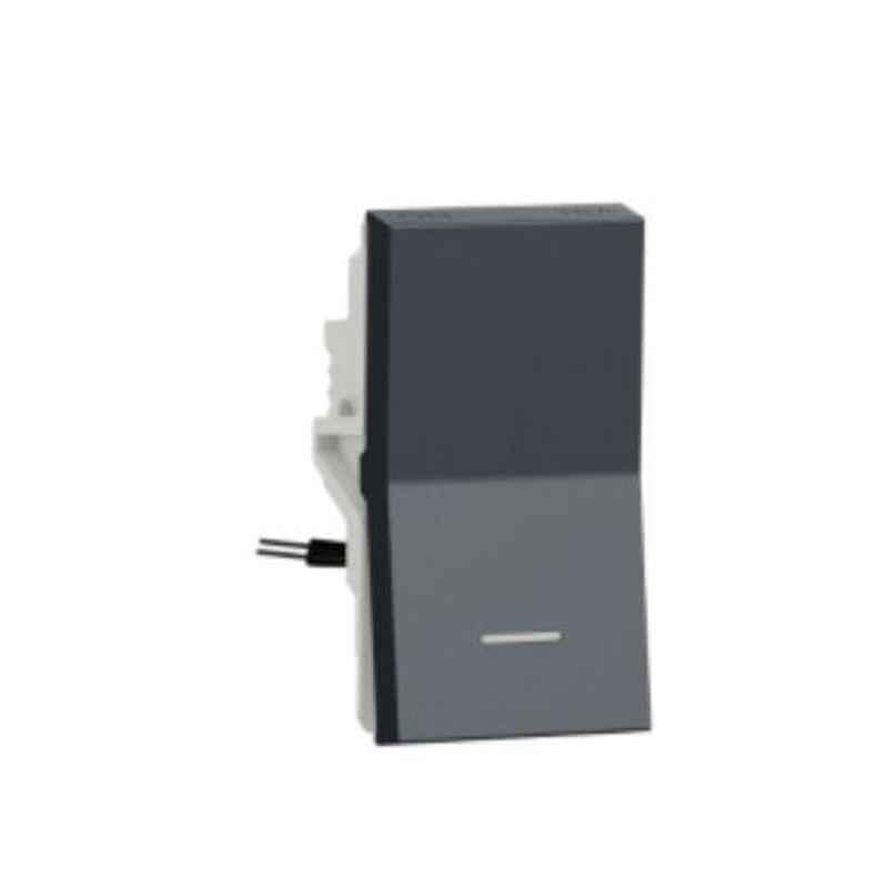 Schneider Unica Pure 16A 1 Module Volcanic Grey Switch with Indicator, UNS161SWL1M_GY (Pack of 20)