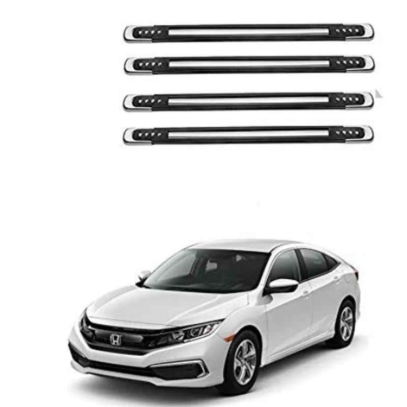 Kozdiko 4 Pcs Designer Black Bumper Protector Set for Chevrolet Optra, Koz-65984