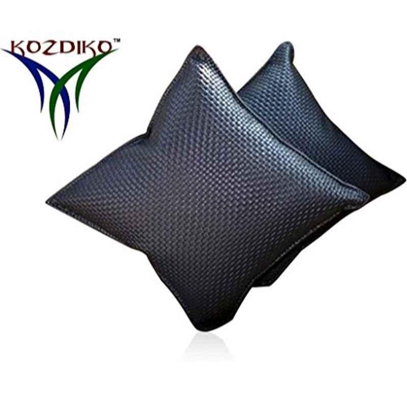Kozdiko 2 Pcs Leatherette Fabric Black Cushion Pillow Set for Skoda Octavia
