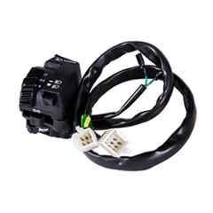 Uno Minda LHS Handle Bar Switch with 6+7 Pin Male Coupler & 2 Short Wire Bullets for Hero Ignitor, SW-0685BN