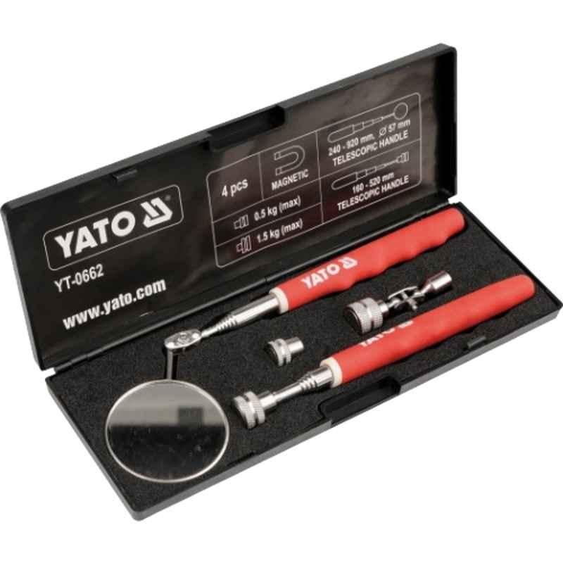 Yato 4 Pcs 13, 16 & 20mm Telescopic Pick Up & Mirror Set, YT-0662
