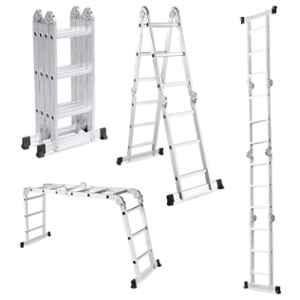 Corvids 12 Step 12ft Aluminium Multipurpose Super Telescopic Ladder, CALM-403