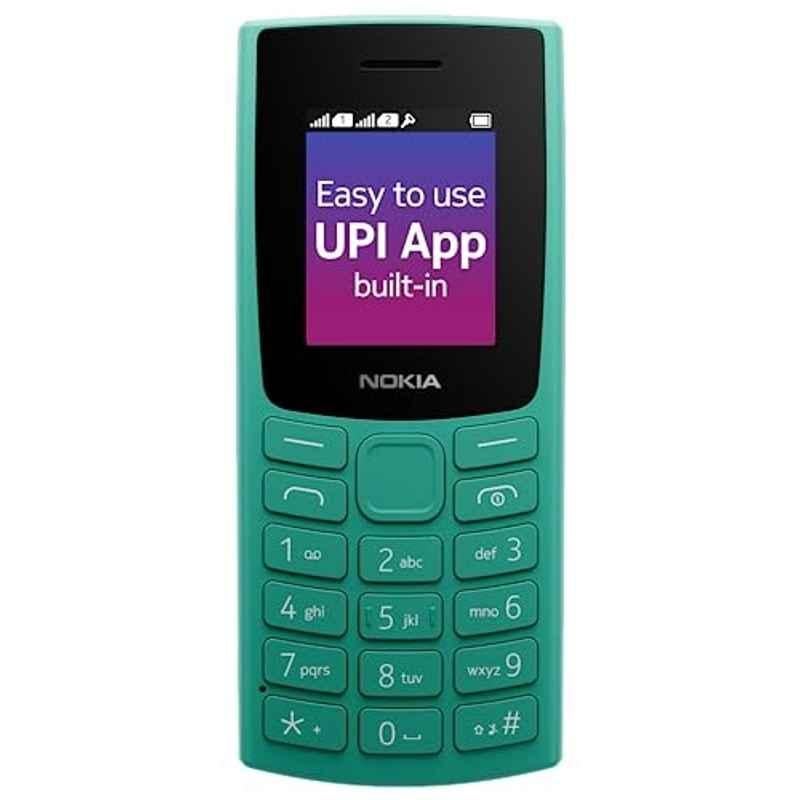 Nokia 106 1.77 inch Green 2G Single Sim Keypad Feature Phone with Built-in UPI Payments App, SS_1578