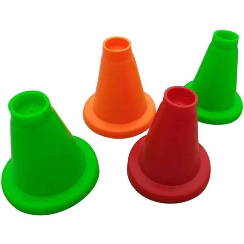 GLS 11cm Plastic Multicolour Cone Marker for Cricket, Football, Hockey, Basketball & Tennis (Pack of 4)