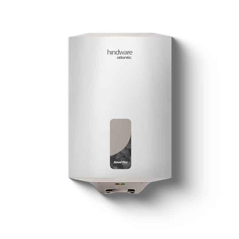 Hindware Immedio Plus 25 Litre 2000W 5 Star Metal White & Grey Storage Water Geyser with Glasslined Tank, Temperature Control Knob & 2 Year Warranty, 528668
