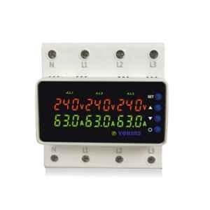 Yokins 63A 220V 3 Phase Automatic Adjustable Over & Under Voltage Current Protector with Dual Working Mode, YD-6VA