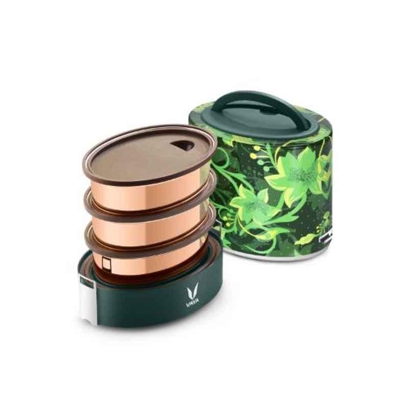 Vaya Tyffyn Floral 1000ml Stainless Steel Lunch Box