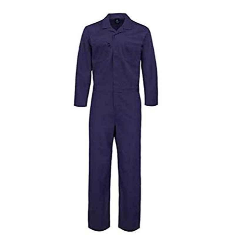 Saraf Polyester & Cotton Navy Blue Boiler Suit