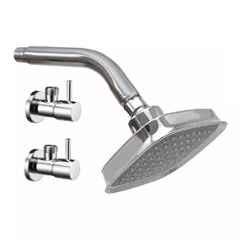 Fastgear 3 Pcs Turbo Stainless Steel Silver Chrome Finish Bathroom Faucet Set, FG2292