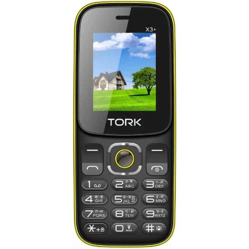 Tork X3+ 1.8 inch Black & Yellow Feature Phone