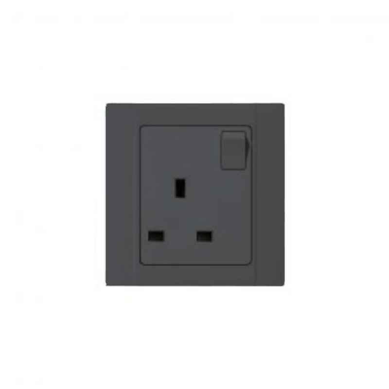 RR 13A Black 1-Gang DP Outlet Switched Socket, VN6659-BK