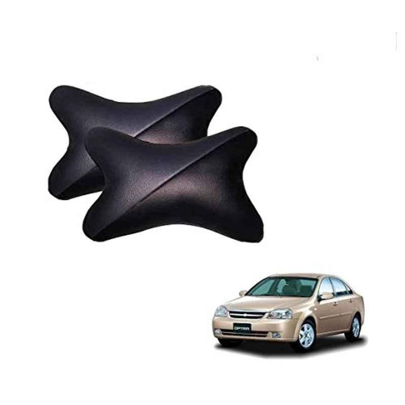 Kozdiko 2 Pcs Memory Foam Grey & Black Car Neck Rest Cushion Pillow Set for Chevrolet Optra
