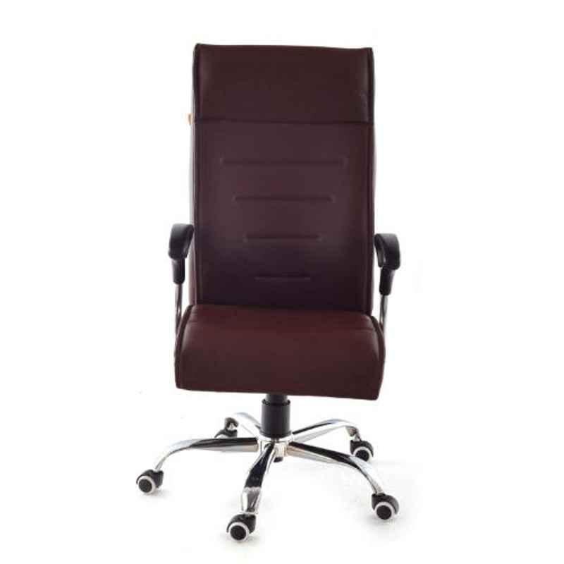 Da Urban Leatherette Nuoro Brown High-Back Executive Office Chair