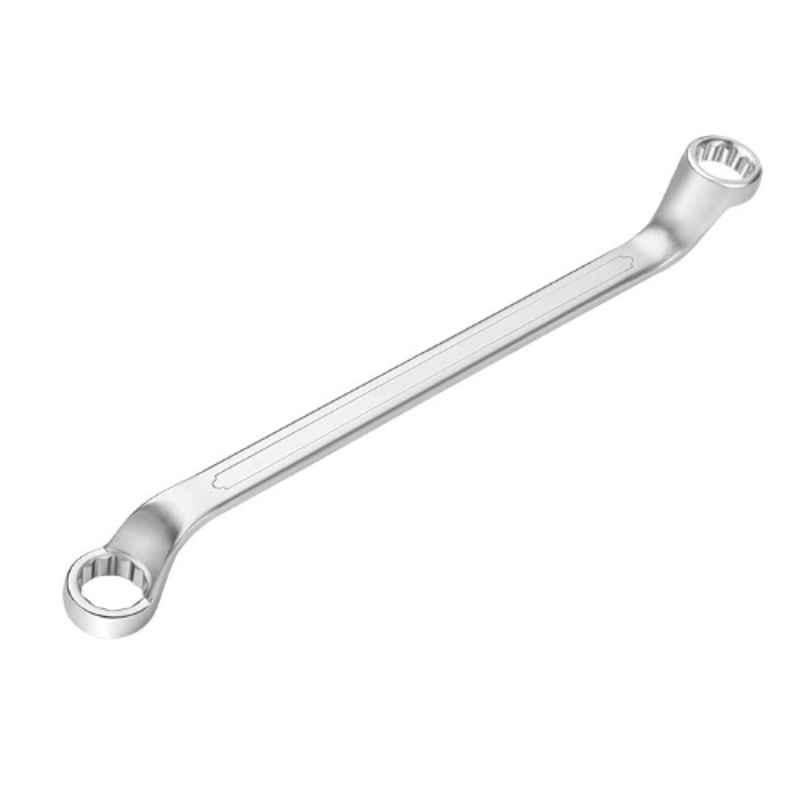 Tolsen 25x28mm CrV Chrome Plated Industrial Double Ring Spanner, 15881