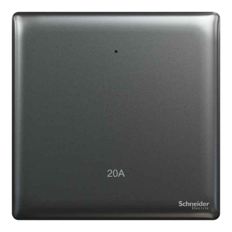 Schneider Electric Unica X 20A 250V 1 Gang 2 Pole Dark Grey Switch with LED, NUX31D20N_DG