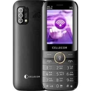 Cellecor X5 2.4 inch 2000mAh 4G VoLTE Black Dual Sim Feature Phone