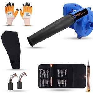 Walkers 800W Plastic Blue Electric Air Blower with Carbon Brushes, Gloves & 25 in 1 Screwdriver, WKCB276