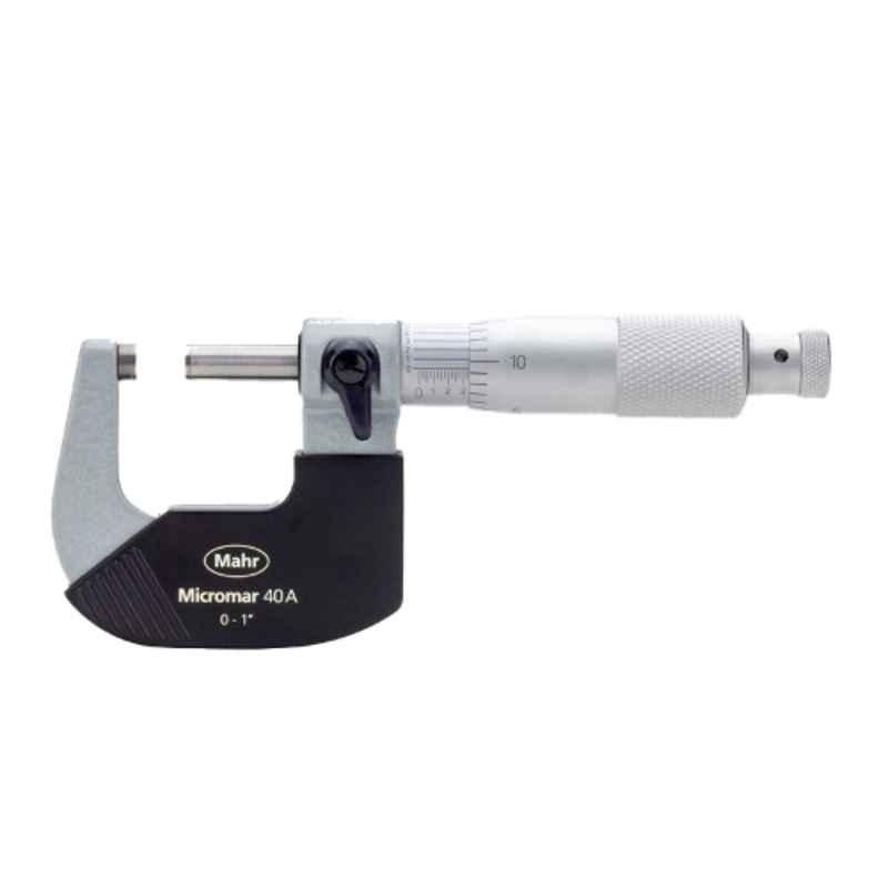 Mahr Micromar 40 A 0-25mm Analog Micrometer, 4134000